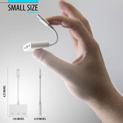 ZS-KL21820 3 in 1 8 Pin to 8 Pin Charging Port + 8 Pin Earphone Jack + 3.5mm Earphone Jack Earphone Adapter Adapter