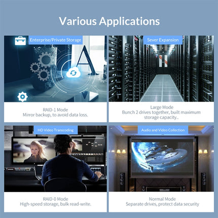 ORICO 9548U3-BK 3.5-Inch Multi-Bay Hard Drive Enclosure