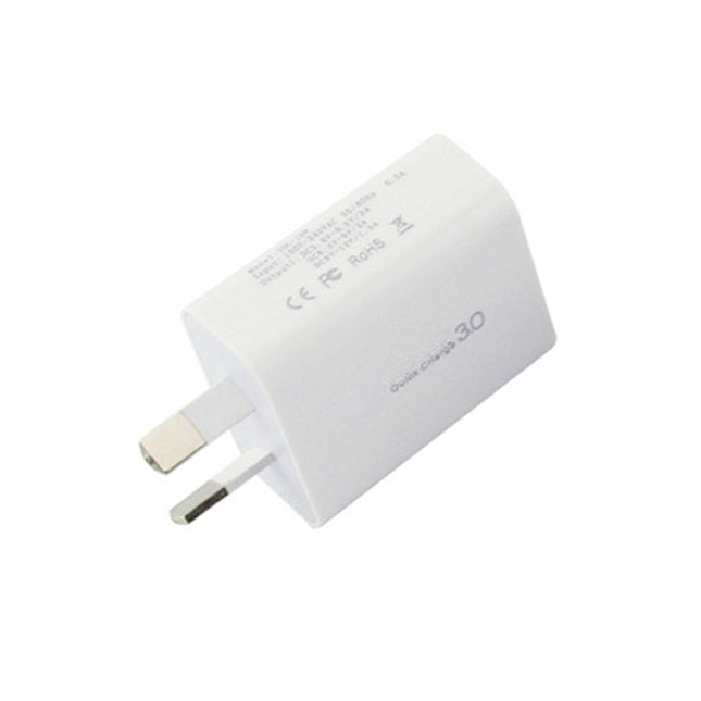 QC 3.0 18W 3A Single USB Interface Charger, AU Plug