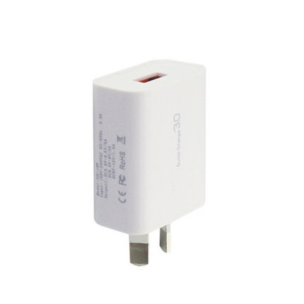 QC 3.0 18W 3A Single USB Interface Charger, AU Plug