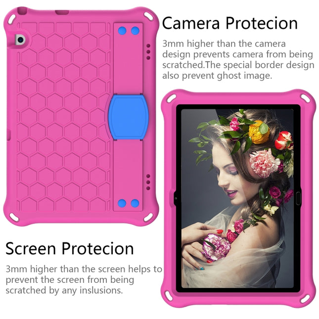 Honeycomb Design EVA + PC Material Four Corner Anti Falling Flat Protective Shell With Strap, For Huawei MediaPad T5 10.1, For Huawei Media M5 Lite 8.4/M6 8.4