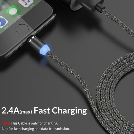 3 in 1 USB to 8 Pin + Type-C/USB-C + Micro USB Magnetic Metal Interface Nylon Braided Charging Cable, Length: 1m