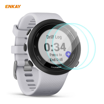 2 PCS ENKAY Hat-Prince 0.2mm 9H 2.15D Curved Edge Tempered Glass Screen Protector  Watch Film, For Garmin Forerunner 45 / 45S, For Garmin Forerunner 735 / 735XT, For Garmin Instinct Tactical, For Garmin Approach S62, For Garmin Swim 2