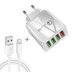 USB-C / Type-C Set EU Plug / White