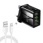 USB-C / Type-C Set UK Plug / Black