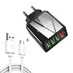 Micro USB Set EU Plug / Black