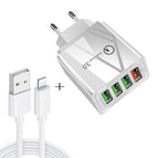 8 Pin Set EU Plug / White