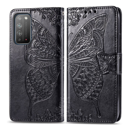 Butterfly Love Flower Embossed Horizontal Flip Leather Case with Bracket / Card Slot / Wallet / Lanyard, For Huawei Honor X10, For Huawei Y8P/ Enjoy 10S, For Huawei Y6P