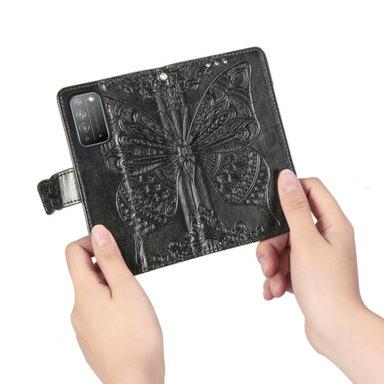 Butterfly Love Flower Embossed Horizontal Flip Leather Case with Bracket / Card Slot / Wallet / Lanyard, For Huawei Honor X10, For Huawei Y8P/ Enjoy 10S, For Huawei Y6P