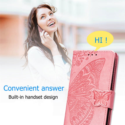 Butterfly Love Flower Embossed Horizontal Flip Leather Case with Bracket / Card Slot / Wallet / Lanyard, For Huawei Honor X10, For Huawei Y8P/ Enjoy 10S, For Huawei Y6P
