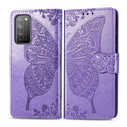 Butterfly Love Flower Embossed Horizontal Flip Leather Case with Bracket / Card Slot / Wallet / Lanyard, For Huawei Honor X10, For Huawei Y8P/ Enjoy 10S, For Huawei Y6P
