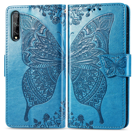 Butterfly Love Flower Embossed Horizontal Flip Leather Case with Bracket / Card Slot / Wallet / Lanyard, For Huawei Honor X10, For Huawei Y8P/ Enjoy 10S, For Huawei Y6P