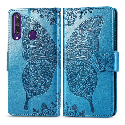 Butterfly Love Flower Embossed Horizontal Flip Leather Case with Bracket / Card Slot / Wallet / Lanyard, For Huawei Honor X10, For Huawei Y8P/ Enjoy 10S, For Huawei Y6P