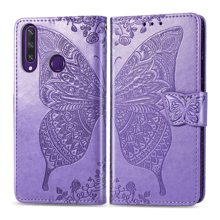 Butterfly Love Flower Embossed Horizontal Flip Leather Case with Bracket / Card Slot / Wallet / Lanyard, For Huawei Honor X10, For Huawei Y8P/ Enjoy 10S, For Huawei Y6P