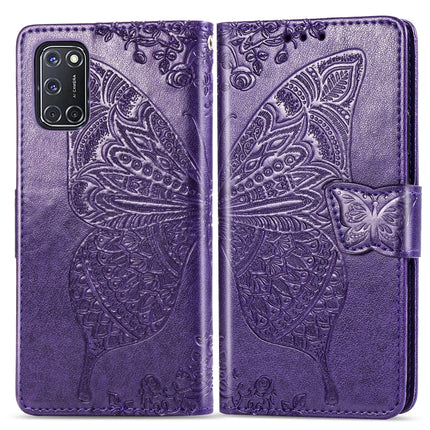 Butterfly Love Flower Embossed Horizontal Flip Leather Case with Bracket / Card Slot / Wallet / Lanyard, For Xiaomi Redmi 10X Pro/10X, For OPPO A52/A72/A92