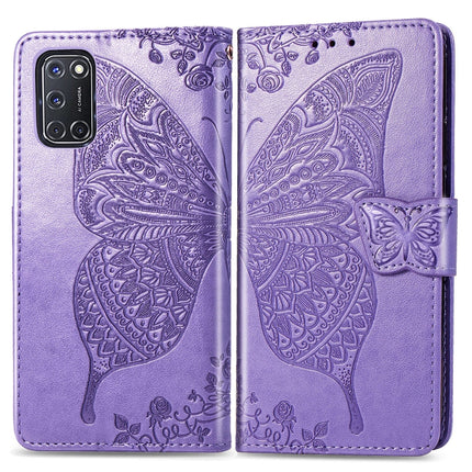 Butterfly Love Flower Embossed Horizontal Flip Leather Case with Bracket / Card Slot / Wallet / Lanyard, For Xiaomi Redmi 10X Pro/10X, For OPPO A52/A72/A92
