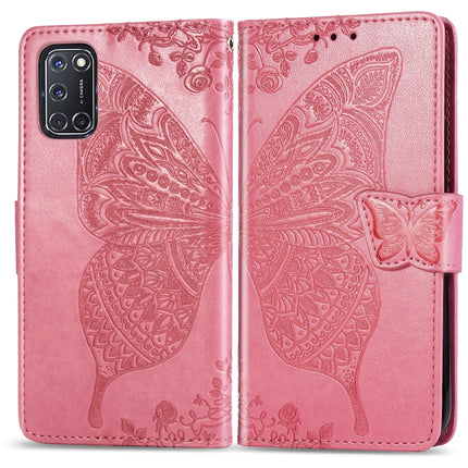 Butterfly Love Flower Embossed Horizontal Flip Leather Case with Bracket / Card Slot / Wallet / Lanyard, For Xiaomi Redmi 10X Pro/10X, For OPPO A52/A72/A92
