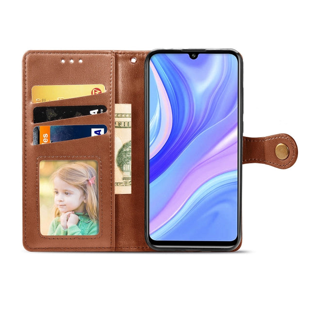 Retro Solid Color Leather Buckle Phone Case with Lanyard & Photo Frame & Card Slot & Wallet & Stand Function, For Huawei Y8P/ Enjoy 10S, For Huawei Y6P, For OPPO A52/A72/A92