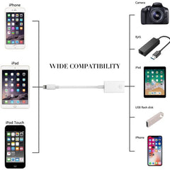 FA-STAR ZS-KL21826 8 Pin to USB 3.0 OTG Adapter, Supports IOS 13 and Above