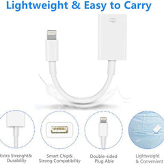 FA-STAR ZS-KL21826 8 Pin to USB 3.0 OTG Adapter, Supports IOS 13 and Above