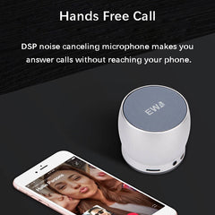 EWA A150 Portable Mini Bluetooth Speaker Wireless Hifi Stereo Strong Bass Music Boom Box Metal Subwoofer, Support Micro SD Card & 3.5mm AUX