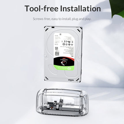 ORICO 6139C3-G2 3.5 inch Transparent USB3.1 Gen2 Type-C Hard Drive Dock