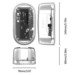 ORICO 6139C3-G2 3.5 inch Transparent USB3.1 Gen2 Type-C Hard Drive Dock