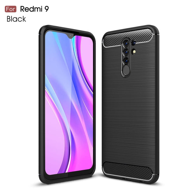 Brushed Texture Carbon Fiber TPU Case, For Xiaomi Redmi 9