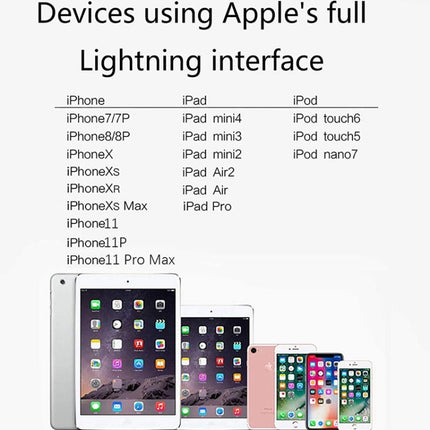 ZS-S1802 2-in-1-Kopfhöreradapter, 8-poliger Stecker auf 8-poligen Ladeanschluss + 8-polige Audiobuchse, unterstützt Anrufe und Kabelsteuerung, kompatibel mit allen iOS-Systemen