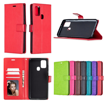 For Samsung Galaxy A21s Crazy Horse Texture Horizontal Flip Leather Case with Holder & Card Slots & Wallet & Photo Frame, For Galaxy A21s