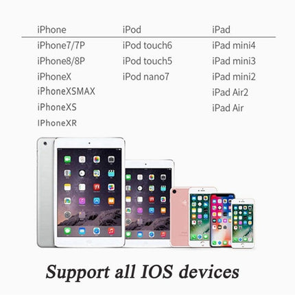 Zs-18182 2 PCS 2 in 1 8 Pin Male to 8 Pin Charging + 8 Pin Audio Female Connector Earphone Adapter, Supports Call & Volume Control, Compatible with IOS 13 System