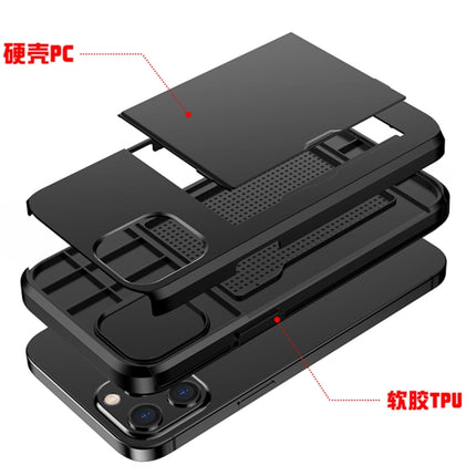 For iPhone 12 5.4 Shockproof Rugged Armor Protective Case with Card Slot, For iPhone 12 mini