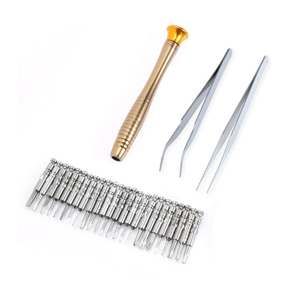 Magnetic suction 27 in 1 portable wallet type screw driver set mobile phone tablet maintenance tool, 27 in 1