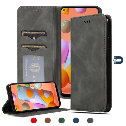Retro Skin Feel Business Magnetic Horizontal Flip Leather Case, For Samsung Galaxy A01 (EU), For Samsung Galaxy A11 (US), For Samsung Galaxy A21  (EU), For Samsung Galaxy A31