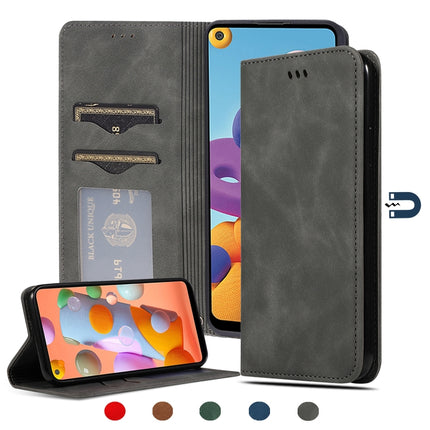 Retro Skin Feel Business Magnetic Horizontal Flip Leather Case, For Samsung Galaxy A01 (EU), For Samsung Galaxy A11 (US), For Samsung Galaxy A21  (EU), For Samsung Galaxy A31