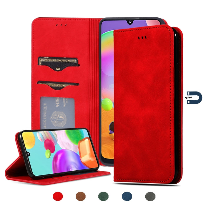 Retro Skin Feel Business Magnetic Horizontal Flip Leather Case, For Samsung Galaxy A41 (EU), For Samsung Galaxy A51 5G, For Samsung Galaxy A71 5G, For Samsung Galaxy Note 10 Lite/A81