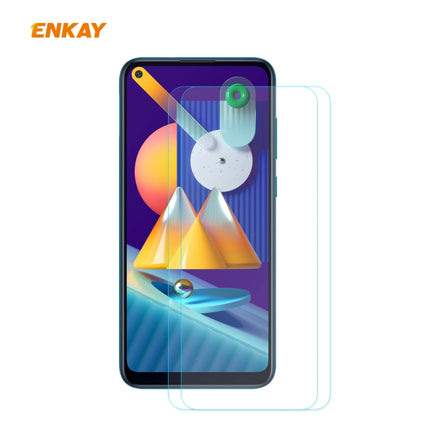 2 PCS ENKAY Hat-Prince 0.26mm 9H 2.5D Curved Edge Tempered Glass Film, For Samsung Galaxy A01, For Samsung Galaxy A10s, For Samsung Galaxy A11 / Galaxy M11, For Samsung Galaxy A21, For Samsung Galaxy A21s, For Samsung Galaxy A31, For Samsung Galaxy A41...