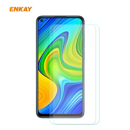 2 PCS ENKAY Hat-Prince 0.26mm 9H 2.5D Curved Edge Tempered Glass Film