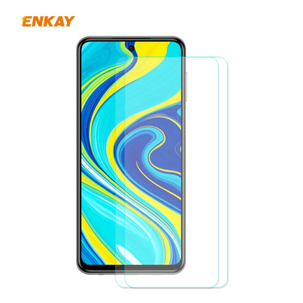 2 PCS ENKAY Hat-Prince 0.26mm 9H 2.5D Curved Edge Tempered Glass Film