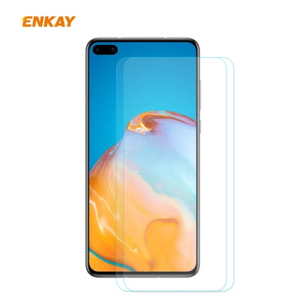 2 PCS ENKAY Hat-Prince 0.26mm 9H 2.5D Curved Edge Tempered Glass Film