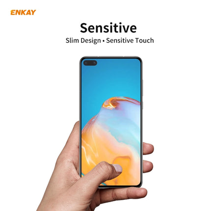 ENKAY Hat-Prince Full Glue 0.26mm 9H 2.5D Tempered Glass Full Coverage Film, For Huawei P40, For Huawei P40 Lite, For Huawei Y5p, For Huawei Y6p, For Huawei Honor X10 5G, For Huawei P40 Lite E, For Redmi 10X 4G / Redmi Note 9                           ...