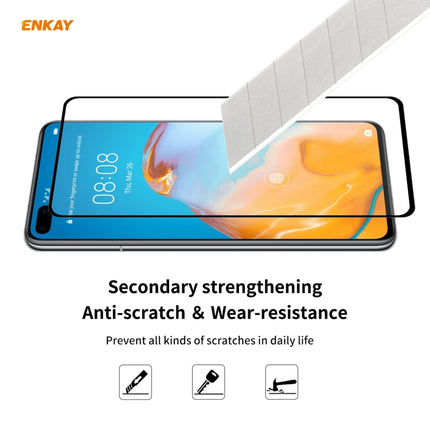 ENKAY Hat-Prince Full Glue 0.26mm 9H 2.5D Tempered Glass Full Coverage Film, For Huawei P40, For Huawei P40 Lite, For Huawei Y5p, For Huawei Y6p, For Huawei Honor X10 5G, For Huawei P40 Lite E, For Redmi 10X 4G / Redmi Note 9                           ...