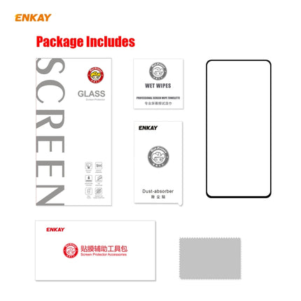 ENKAY Hat-Prince Full Glue 0.26mm 9H 2.5D Tempered Glass Full Coverage Film, For Huawei P40, For Huawei P40 Lite, For Huawei Y5p, For Huawei Y6p, For Huawei Honor X10 5G, For Huawei P40 Lite E, For Redmi 10X 4G / Redmi Note 9                           ...