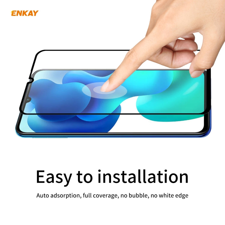 2 PCS ENKAY Hat-Prince Full Glue 0.26mm 9H 2.5D Tempered Glass Full Coverage Film