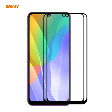 2 PCS ENKAY Hat-Prince Full Glue 0.26mm 9H 2.5D Tempered Glass Full Coverage Film