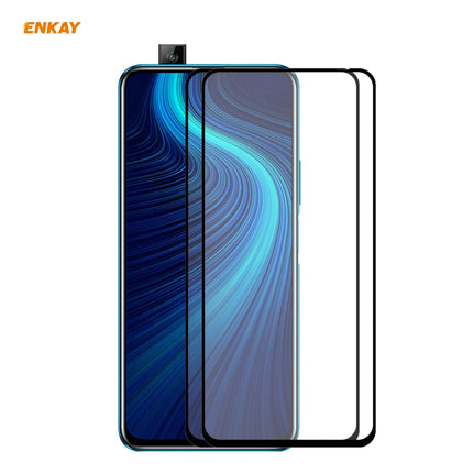 2 PCS ENKAY Hat-Prince Full Glue 0.26mm 9H 2.5D Tempered Glass Full Coverage Film