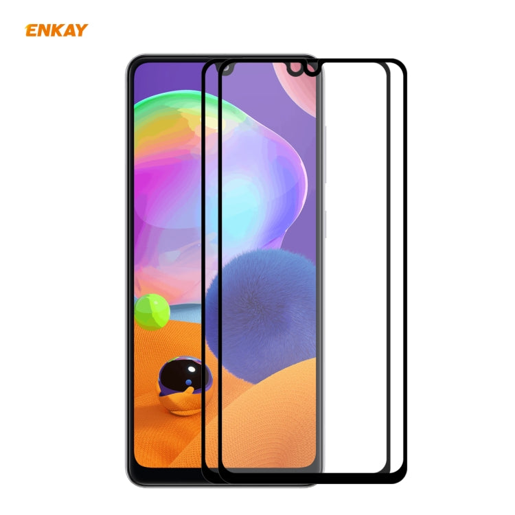 2 PCS ENKAY Hat-Prince Full Glue 0.26mm 9H 2.5D Tempered Glass Full Coverage Film, For Galaxy A01 2 PCS, For Samsung Galaxy A41, For  Galaxy A11 / M11 2 PCS, For Samsung Galaxy M31 / M21, For Galaxy A21s 2pcs, For Galaxy A31 2 PCS