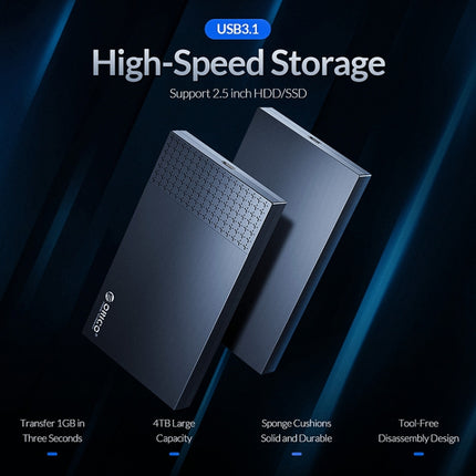 ORICO 2526C3 2.5 inch USB-C / Type-C Portable Hard Drive Enclosure