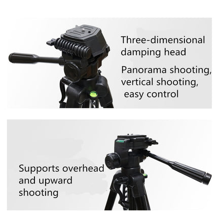 L-3600 Live Tripod with Three-Dimensional Damping Gimbal  Detachable Quick Release Plate  Height Adjustment 62-170cm for SLR Camera  Live Light  Projector ( Black), L-3600