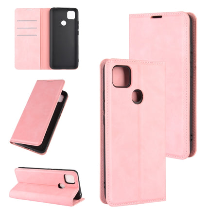 For Xiaomi Redmi 9C Retro-skin Business Magnetic Suction Leather Case with Holder & Card Slots & Wallet, For Redmi 9C